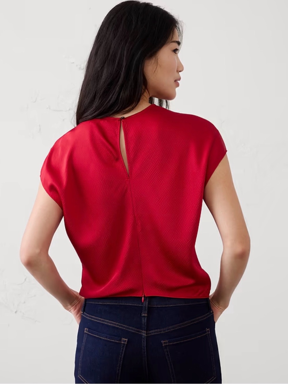 Banana Republic Red Satin Top